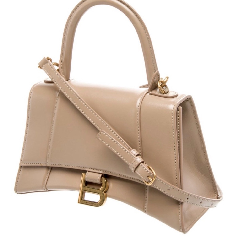 Balenciaga Tan Shoulder Bag with Gold Accent